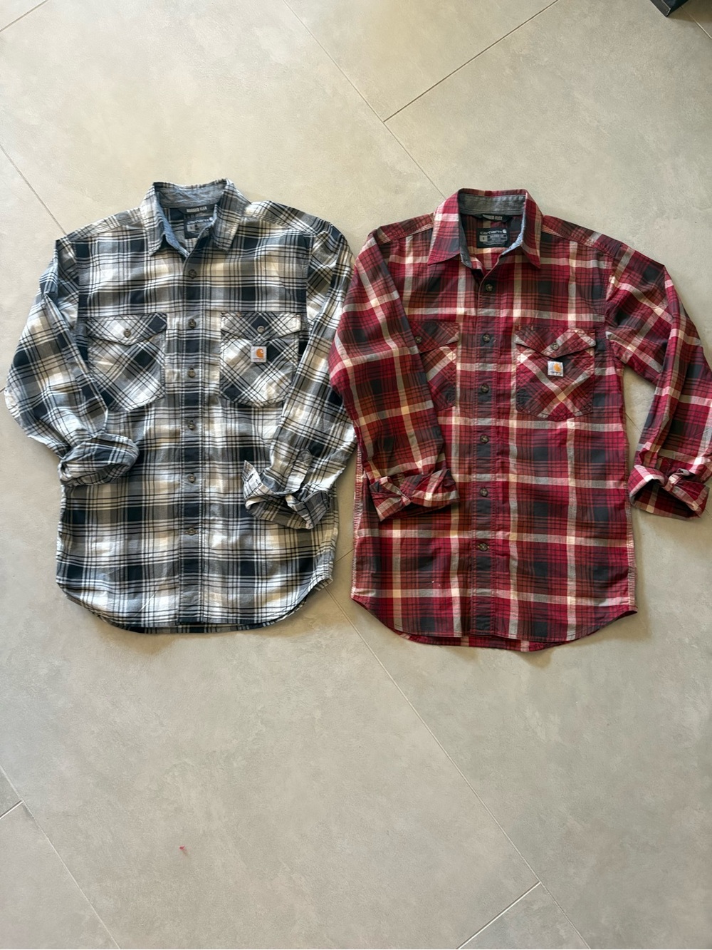 Carhartt Men’s Plaid Cotton relaxed fit, size Small